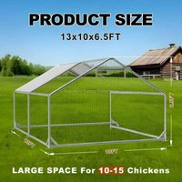 Galvanized Free-Range Extra Large Portable Movable Outdoor Metal Large Mobile Chicken Coop