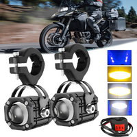 Auxiliary Spotlight Headlight White Strobe Red Blue Demon Eye Fog Lights for BMW R1200GS ADV F800GS F650 K1200S Accessories