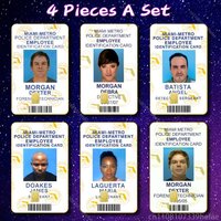 Movie D-Dexter M-Morgan Bank Credit Cards Bus Pass Stickers Cool Decoration Waterproof 4PCS Card Protective Film