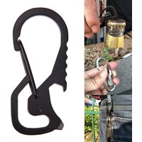 Bottle Opener Multifunctional Carabiner Multifunctional Screwdriver Outdoor Keychain Keychain Ring Stainless Steel