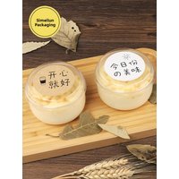 Japanese Style Caramel Pudding Cup with Lid Disposable Yogurt Fat Cup High Temperature Resistant PP Plastic Box Creative Cute