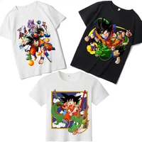 Dragon Ball Kids White Cotton T Shirt Son Goku Baby Short Sleeve Tees Shirt Cartoon Boy Girl Summer Clothes Kawaii Tops Gifts