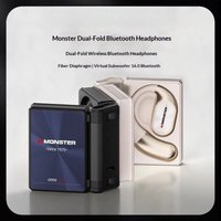 Monster AC530 Wireless Earbuds Waterproof Earhook Sports Headphones with ENC Noise Cancellation Double Fold Design