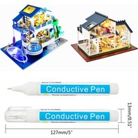 Silver Conductive Pen Bronze Conductive Paint Pen Circuit Designing Tool for Teacher Student Circuit Repair Accessories H8WD