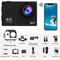 Action Camera 1080p Remote Control IP68 Sport Cam for Diving 4K Ultra Camera WIFI 120 H.264 Selfie Photograph for Android IOS