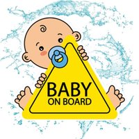 Baby On Board Sticker 13.4X15cm Warning Safety Stickers Baby In Car Sticker Car Window Cling Reusable Waterproof Baby On Board