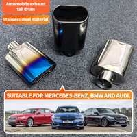 Car Exhaust Muffler Tips Square Stainless Steel 2.36 Inch Car Tail Pipe Exhaust Tailpipe Suitable For MERCEDES-BENZ BMW And AUDI
