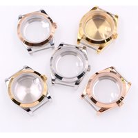 Boîtier de Montre en Verre Saphir, 36/40mm, Adapté aux Modèles NH34 NH35 NH36 PT5000 ETA2824 2836 ata yota 8215 8205, Mouvement Argent/Or Rose