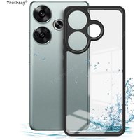 For Poco F6 Clear Case Poco F6 Cover Funda Coque Hard Transparent PC Soft TPU Edge Shockproof Phone Back Bumper For Poco F6