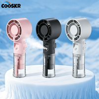 Portable Water Mist Fan Mini Handheld Spray Fan Powerful Hand Held Misting Fan Rechargeable Humidifier Fan 4 Speeds Personal Fan