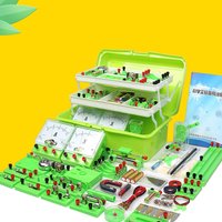 Portable Science Lab Education Kit Electricity Experiment Set Building Circuits Electricity Discovery Toy for Kids Senior
