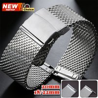 18mm 20mm 22mm Milanese Watch Band for IWC 1.0mm 0.6mm Mesh Stainless Steel Wristband for Seiko Bracelet for Rolex for Omega