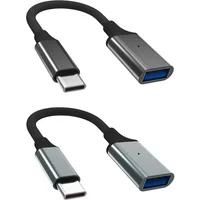 2pack High-Speed USB-C Connector USB 3.0 to Type-C OTG Adapter Cable for Smartphones & Tablets, Phone Adapter