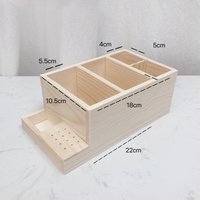 Wood Nail Organizer Stand 13 Holes Manicure Accessories Display Box for Nail Table and Professional Nail Tech