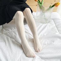 2026 New Summer Girls Tights Pure Cotton Breathable Mesh Beige White Black Children Princess Pantyhose Lolita Leggings For 2-12y