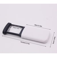 Pull-Out Magnifier Foldable Portable Pocket Loupe Handheld 4x Rectangular with 1 LED Light for Reading Jewelry/Antique Appraisal