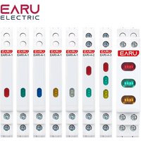 10/18mm Rail Indicator Light AC DC 220V 230V LED Dual Color Signal Light Tri Color Indicator Light 50/60Hz Light Red Green Blue