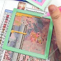 2Pcs Diamond Art Square Auxiliary Frame 3D Printing Diamond Painting Auxiliary Frame Lightweight for Handicraft Enthusiasts Gift