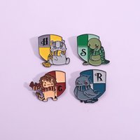 Cartoon Creative Magic Academy Souvenir alloy drip oil Enamel Pins Colorful scarf Brooches Lapel Badge Funny Jewelry Gifts