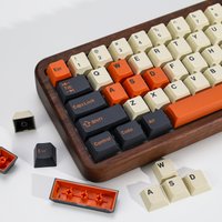 KBDiy GMK Carbon Keycap Retro PBT ISO Double Shot Cherry Profile Keycaps For MX Switches Mechanical Gaming Keyboard 1353 Key Cap