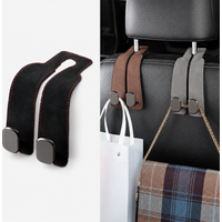 Car Seat Headrest Hooks 2 in 1 Universal Rear Seat Back Hanger Clip Double Hook Bag Purse Coat Storage Organizer Car Accessories