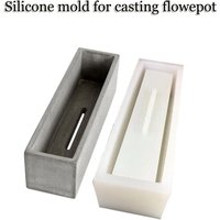 Large Silicone Planter Molds Garden Plants Pot Concrete Molds Rectangle Cement Flowerpot Succulent Pots Clay Molds Home Crafts