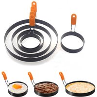 Stainless Steel Pancake Mold Ring Non Stick Fried Egg Ring Round Egg Mold For Cooking Egg Muffins Pie Kitchen Gadgets
