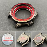 Gun Grey SKX007 SRPD Watch Case Crown at 3.0 Fit 7S 4R NH35 NH36 Movement Sapphire Glass Men Diving Watch Case Customized Logo