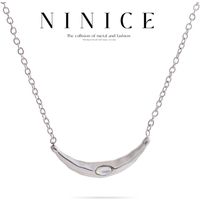 NiNice Necklaces for Women Stainless Steel Original Natural Shell Moon Pendant Fashionable Waterproof Simple Gift New