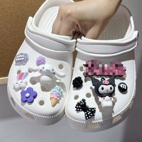 10Pcs/set Cute Sanrio Kuromi Cinnamoroll Shoe Charms Removable DIY Hole Shoes Detachable Buckle Garden Shoes Accessories Gift