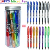 16pcs Magic Erasable Gel Pens Creativity Bottle Erasable Student Neutral Pens 0.5mm 6 Colours Student Office School Stationery