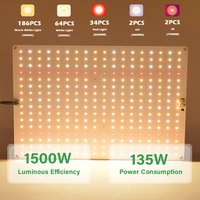 Quantum LED Grow Light LM281B Veg and Bloom Phytolamp,EU Plug, for Plant Full Spectrum Hydroponic Lamp Greenhouse Flower