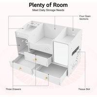 Makeup Organizer Storage Drawers,Dressing Table Plastic Cosmetics Holder, Cosmetic Storage Box,Multi-Use Cosmetic Organisers