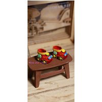 2026 Dula Doll Handmade leather shoes for feet 2.0cm ob11 GSC Dolls Vintage Red Train