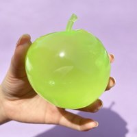 Green Apple Squeeze Toy Moldable Squishy Rebound Fruits Squeeze Toy Crystal Transparent Stress Relief Vent Fidget Toys for Adult