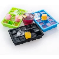 15 Ice Mould Grid Silicone Ice Cube Mold Big Square Ice Cube Tray Mold Cube Maker Reusable Artificial Silicone Molds Cerveja