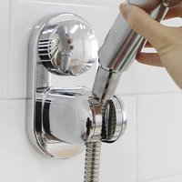 Adjustable Shower Head Holder Stable Adhesive Base Suction Cup Shower Holder Bathroom Wall Mount Showerhead Bracket