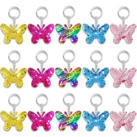 15 stücke Flip Pailletten Schmetterlinge Schlüssel Kette Neue Modische Kleid Zubehör Anhänger Kinder Erwachsene Party Homecoming Geschenke