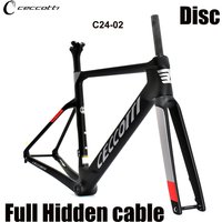 Carbon Road Bike Frame, Internal Cable Routing, Fully Hidden Cables, Bicycle Frameset, Road Disc Brake Frame