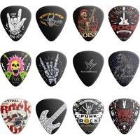 12 Pieces Guitar Picks 0.46mm 0.71mm 0.96mm Plectrum ABS Premium for Acoustic Electric Guitar Bass Ukulele Plectrums