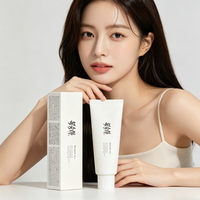 Brightening Rice Extract Sunscreen Cream SPF50+ Fades Dark Spots Hydrates Skin And Creates Even Transparent Facial Skin Tone