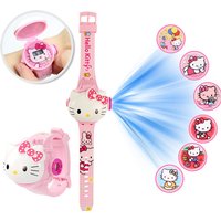 Cartoon Hello Kitty Children Watch for Girls Toys New My Melody Kuromi Projection Kids Watches Student Gift Digital Clock