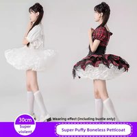 MAGOGO Lolita Super Stuffed Petticoat Boneless Violent Skirt Support Soft Yarn Short Duck Butt Korea Japan New Tutu Tulle Skirts