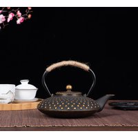 800ML Cast Iron Teapot Japanese-style Boiling Kettle Beauty Health Pig Iron Boiling Water Pot Retro Tea Set