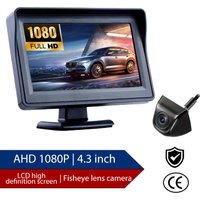 4.3Inch AHD Car Monitor for Rear View Reverse Camera, HD Digital Color LCD Display with Easy Installation
