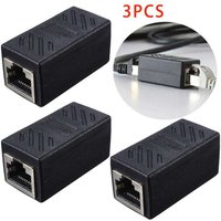 3pcs Female to Network LAN Connector Adapter Coupler Extender RJ45 Ethernet Cable Extension Converter