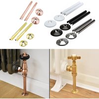 2x Pipes Radiator Pipe Covers Sleeve 15mm Collars Cut Pipe Decoration Cover Heating Pipe Decoration Ring Angle Valve Decor Ring