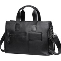 New Design men's Briefcase Genuine Leather Laptop Handbag Sheepskin Business Office Shoulder Bag Male Laptop Briefcase Totes