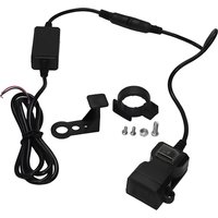 1Pc Motocycle Dual USB Charger Adapter Rearview Mirror Waterproof Power Supply Socket Attachment