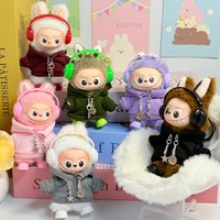 Mini Labubu Clothing Hoodie Pants For 10.5cm Labubu V4 The Monsters Pin For Love Series Doll Labubu Clothes Outfit Accessories